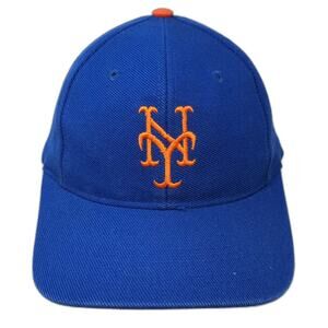 New York Mets MLB Twins Snapback Hat Blue OSFM Embroidered Logo Gray Underbrim